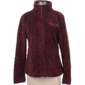 Women's Burgundy Fleece Jacket